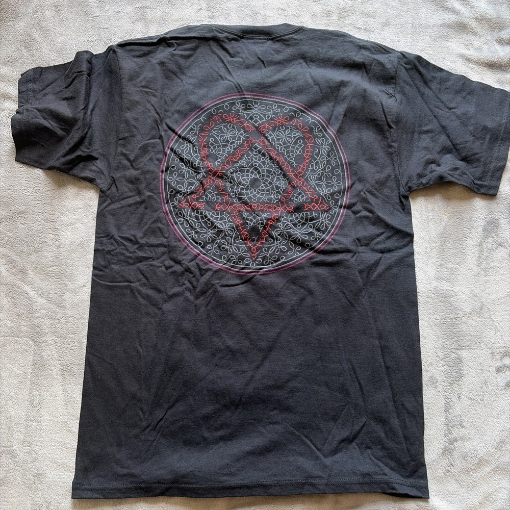 Vintage Y2K HIM Band T Shirt Mens Medium Black 2006 Heartagram - Picture 6 of 6